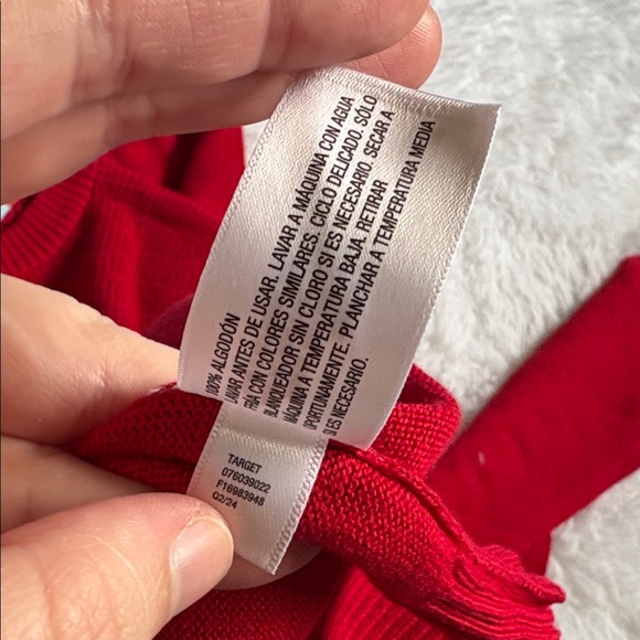 NWT Cat & Jack Red Long Sleeve Sweater Youth Boys In Size XL 14 - Picture 8 of 10